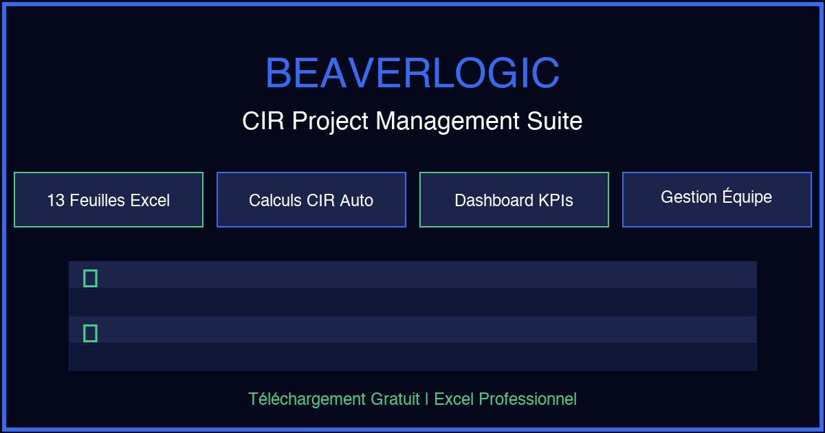 Aperçu Beaverlogic CIR Project Suite